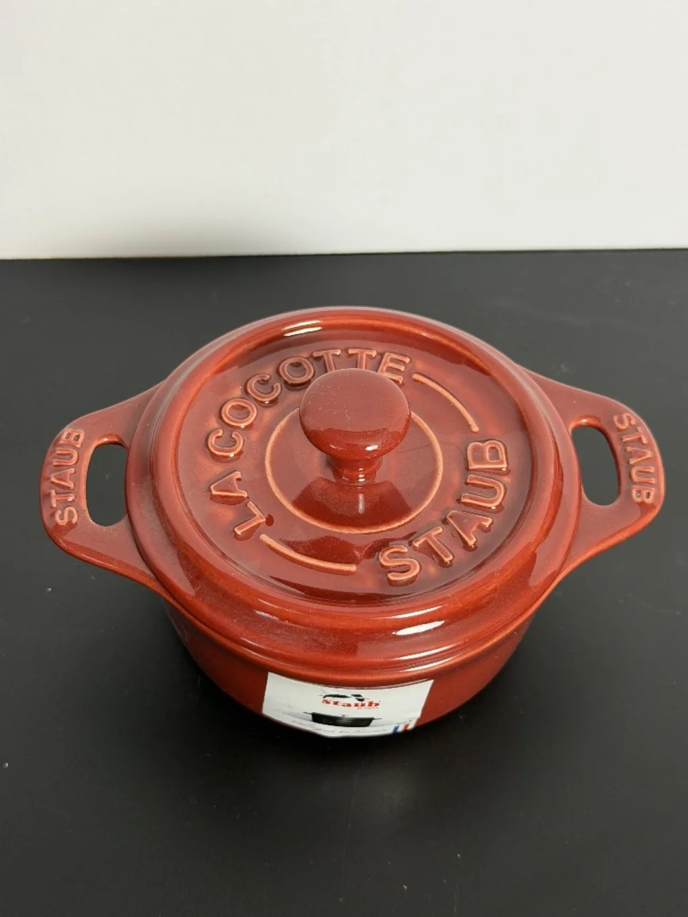 Staub Mini Ceramic La Cocotte Dark Red 0.2L/0.25Qt 10cm/4.0